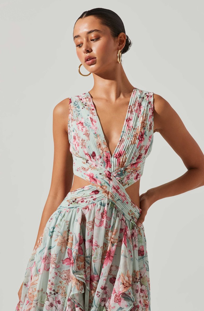 Noya Floral Cutout Maxi Dress