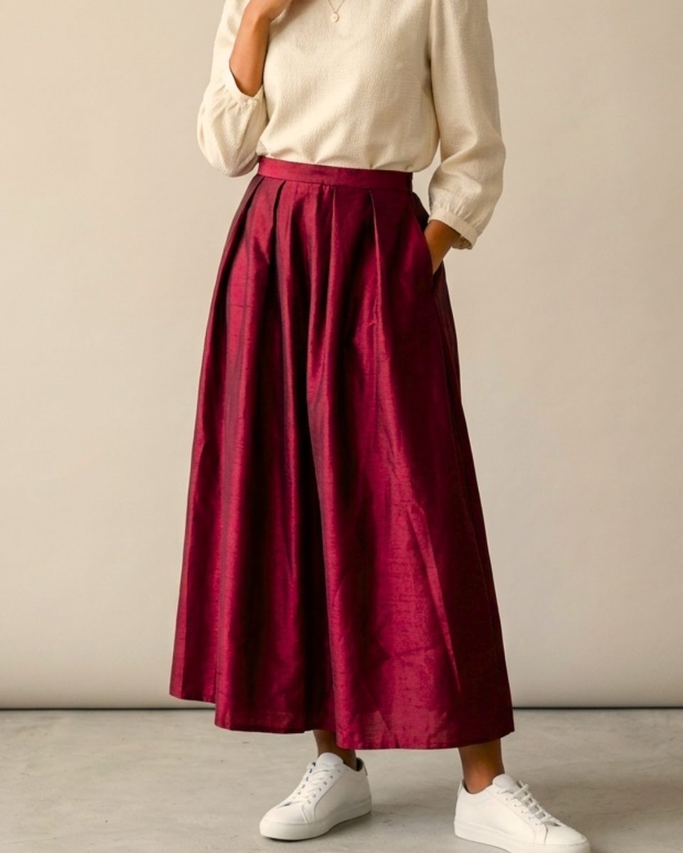 Afrika Skirt Taffeta Red