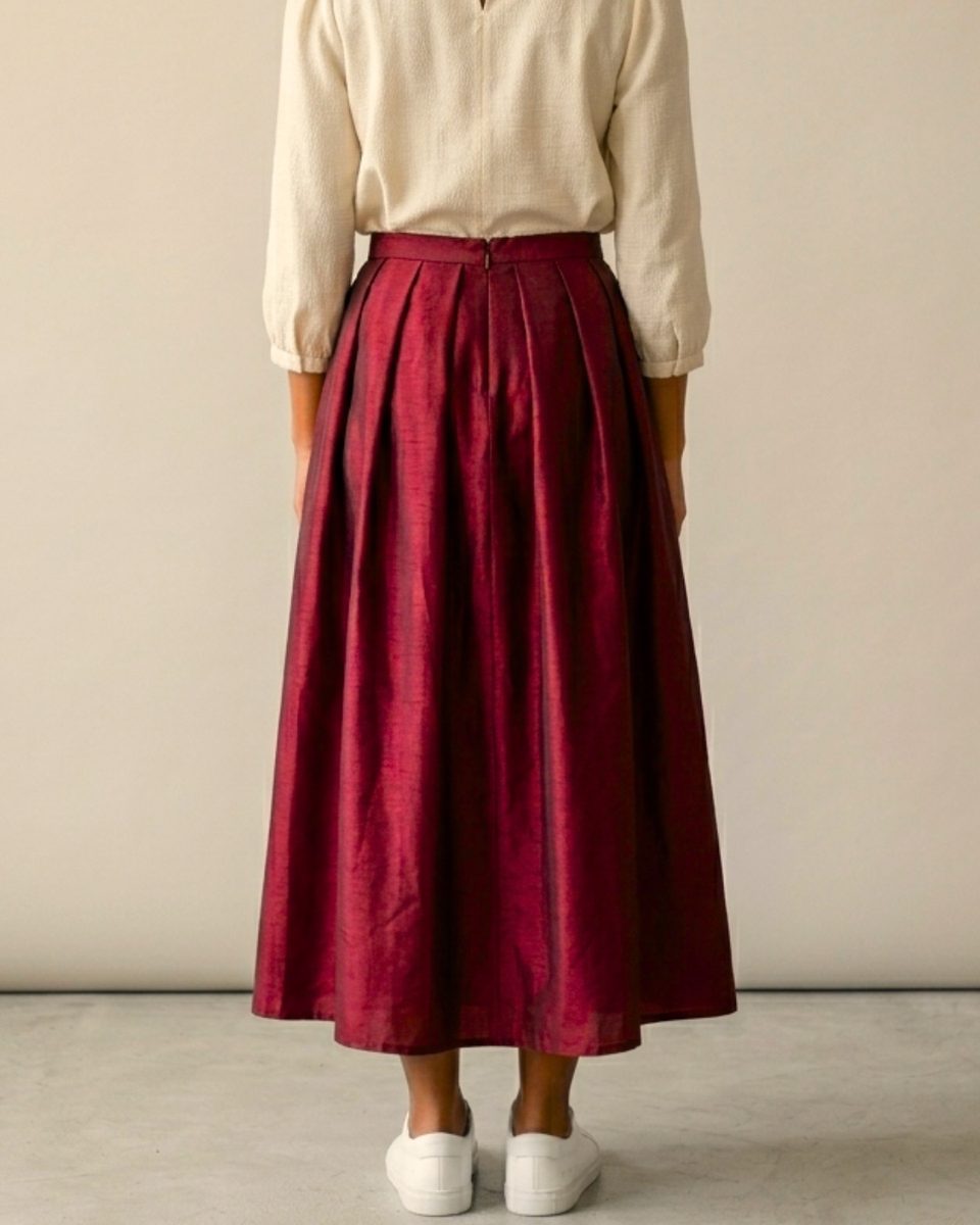 Afrika Skirt Taffeta Red
