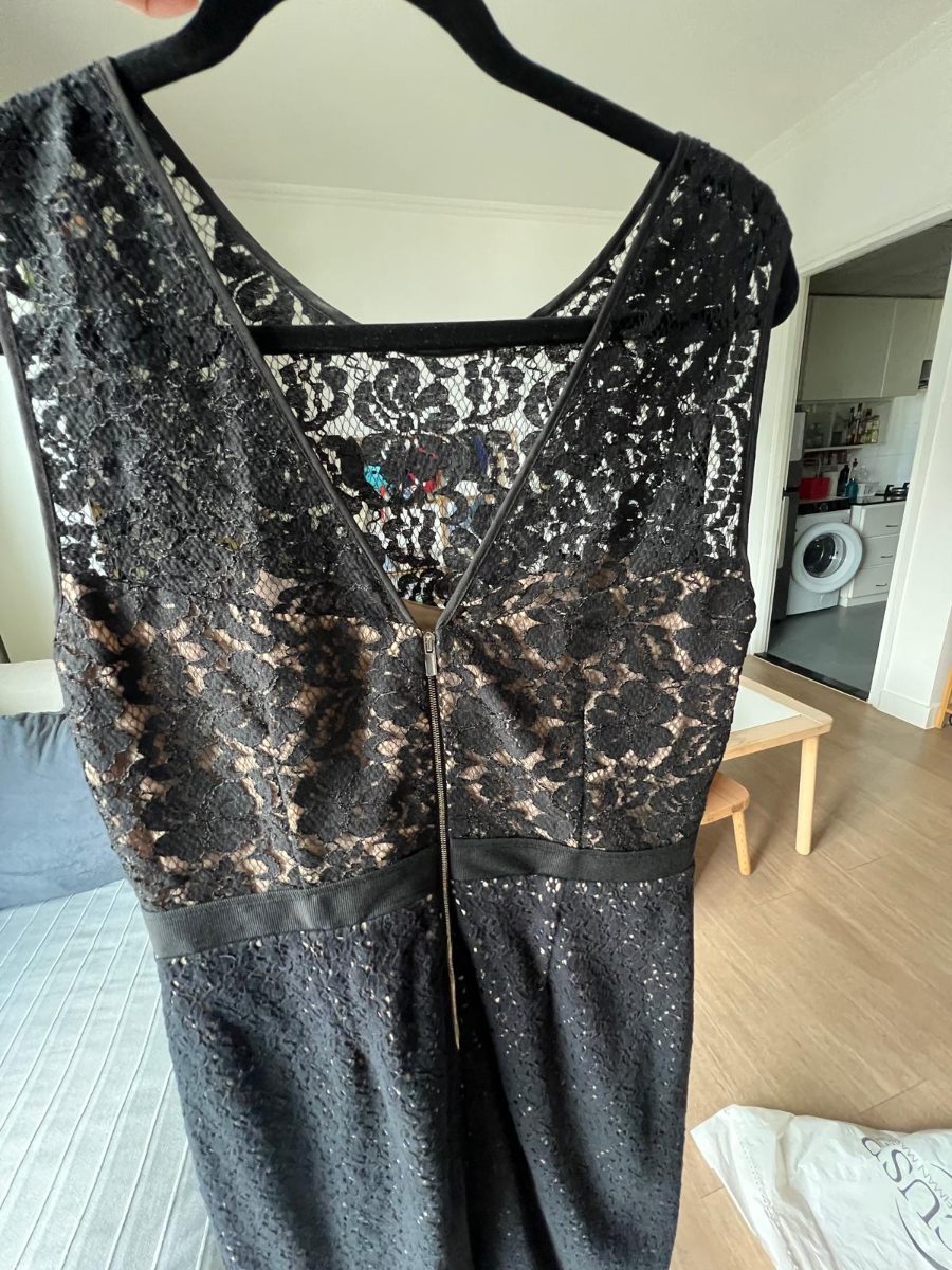 BCBG black lace Midi Dress