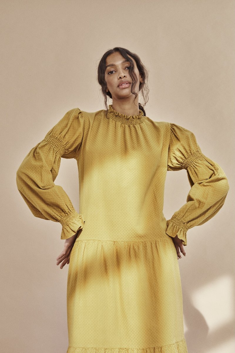 Brigette Women Mustard Dress