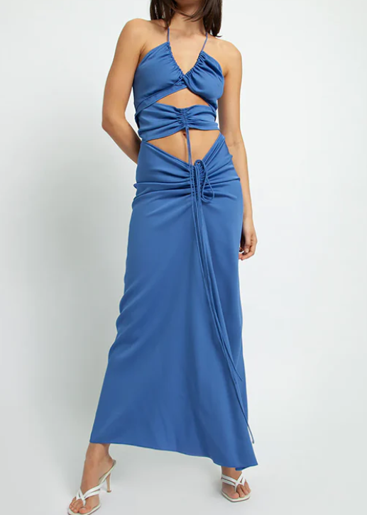 Ruched Halter Dress