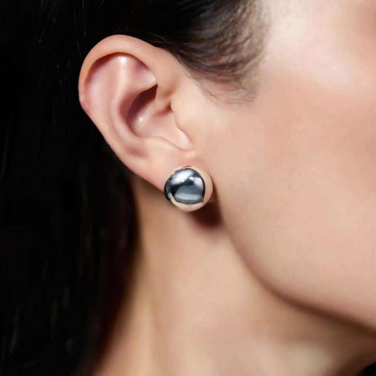 Half-Dome Stud Earrings