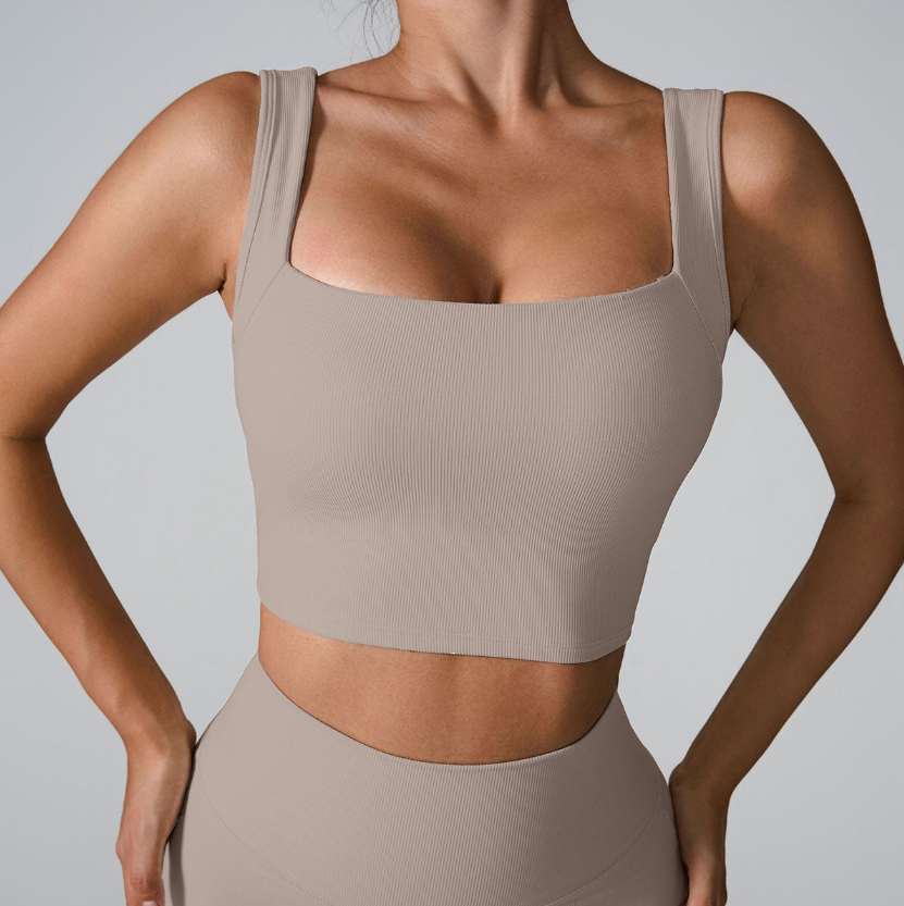 Hollow-Back Shockproof Sports Bra