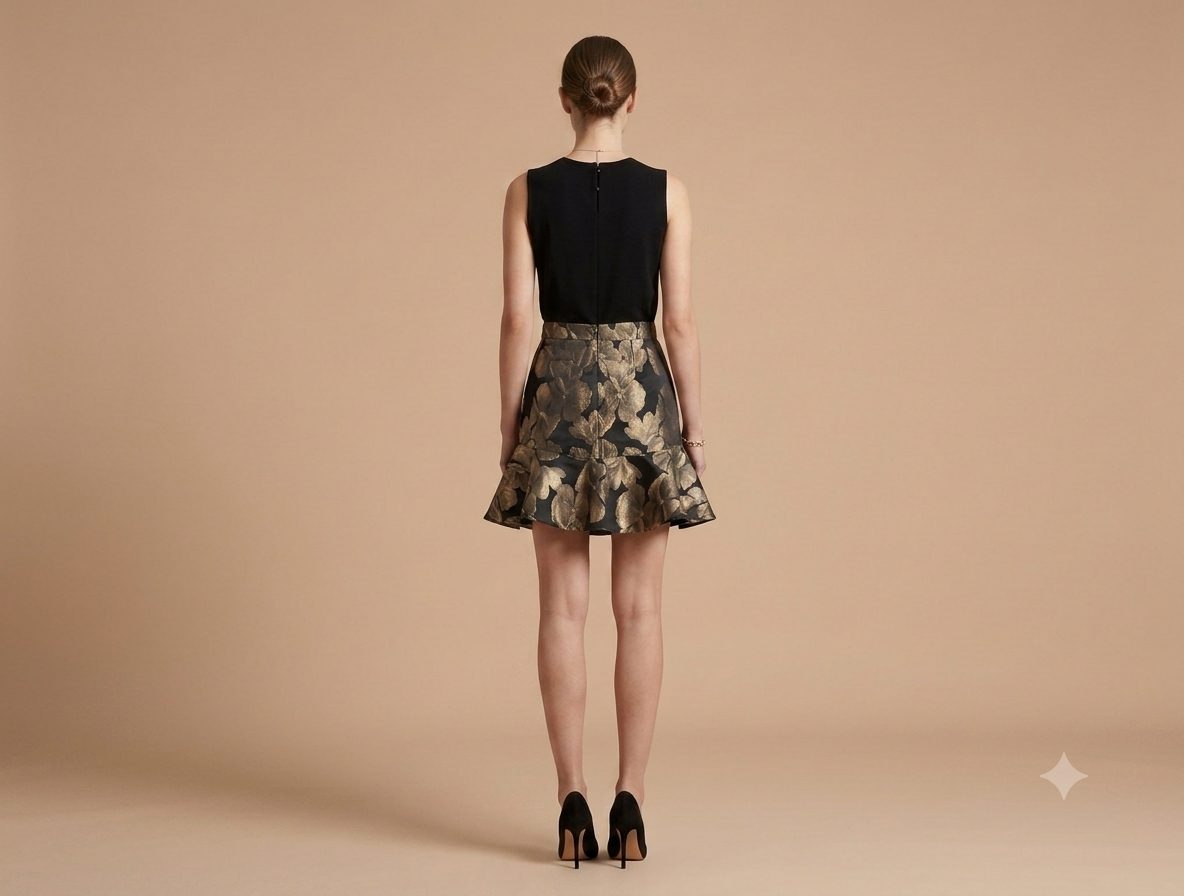FANTASY SKIRT SHORT LENGTH GOLD