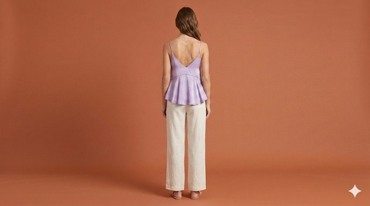 Satin Top Purple