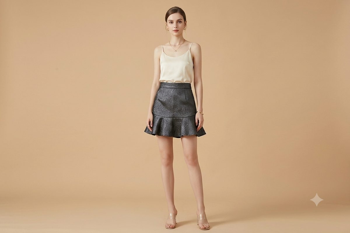 FANTASY SKIRT SHORT LENGTH GREY