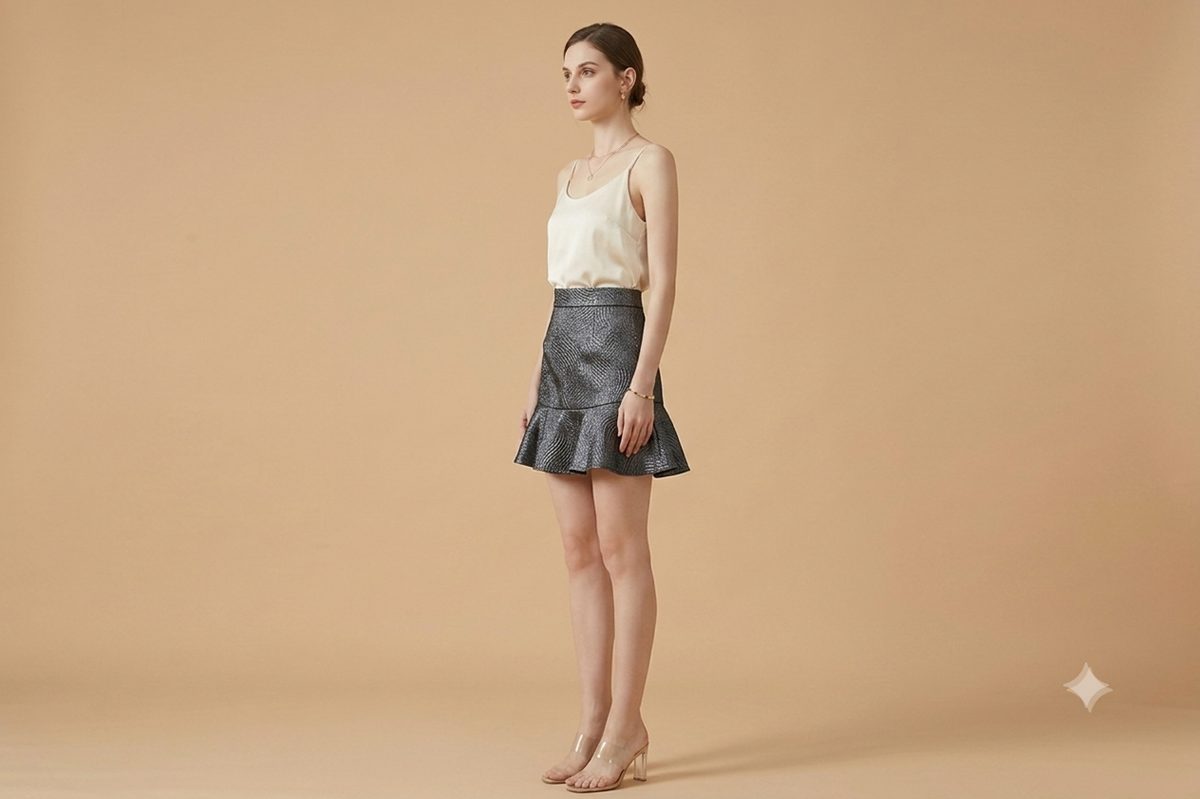 FANTASY SKIRT SHORT LENGTH GREY