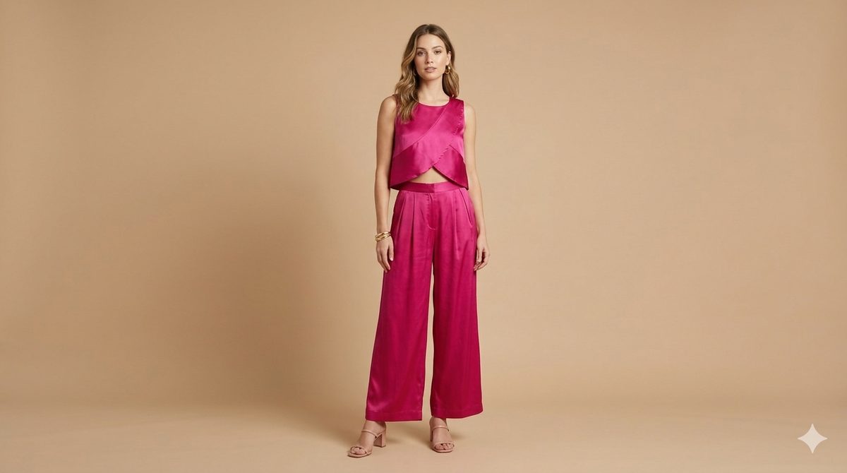 Satin Top Pink
