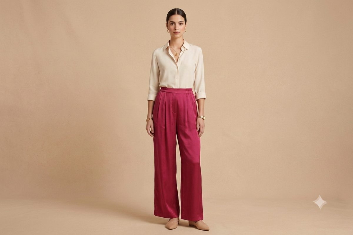Satin Pink Trousers
