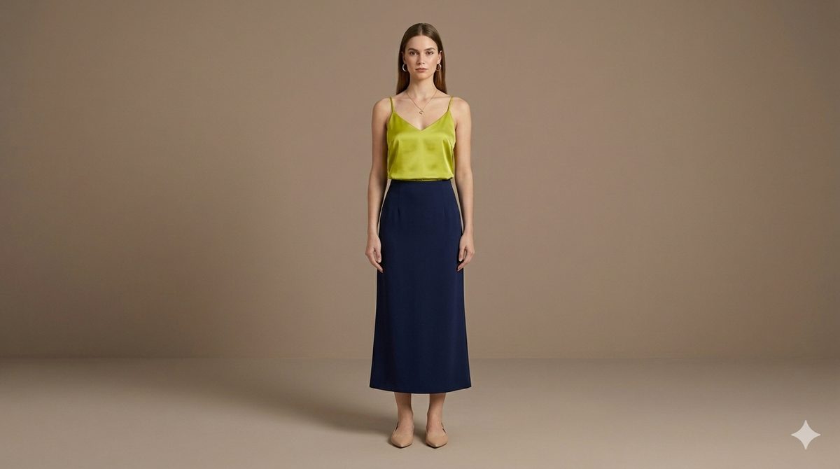 Satin Top Green