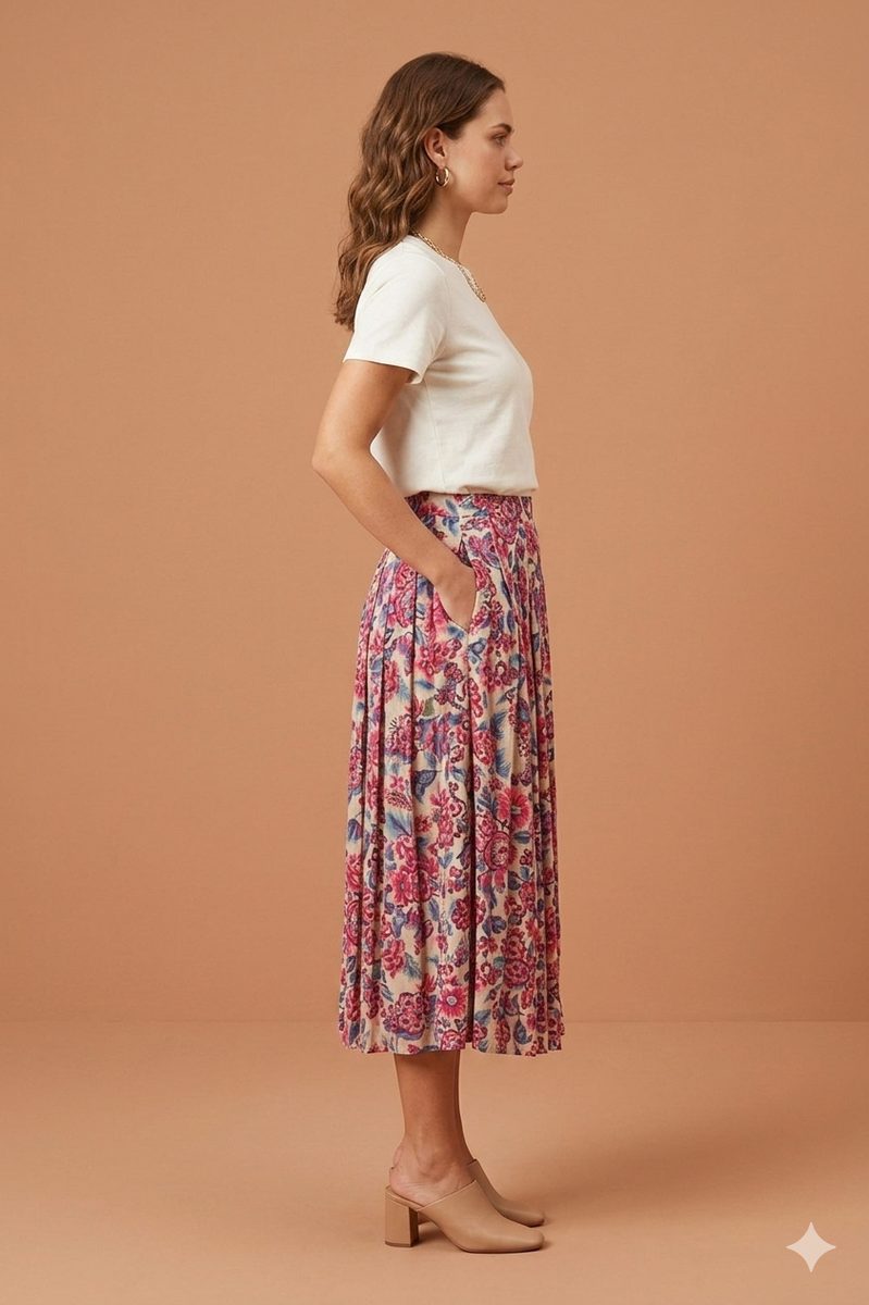 WALLET TAFFETA' SKIRT LONG LENGTH RED