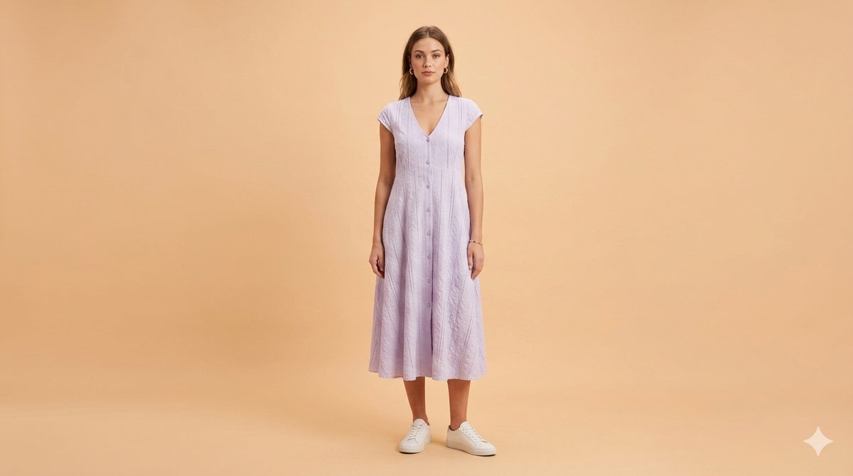 Barcelona Sangallo Dress Purple