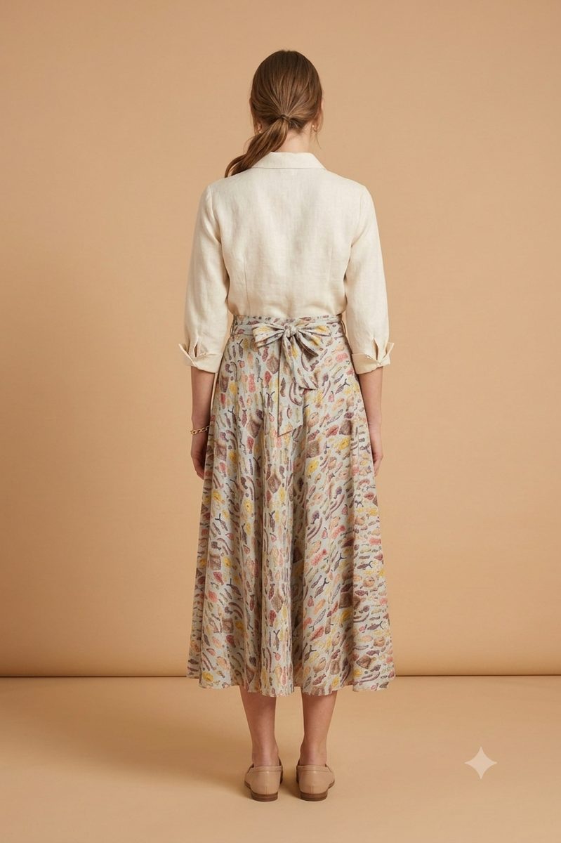 CAPRI SKIRT FISH PRINT