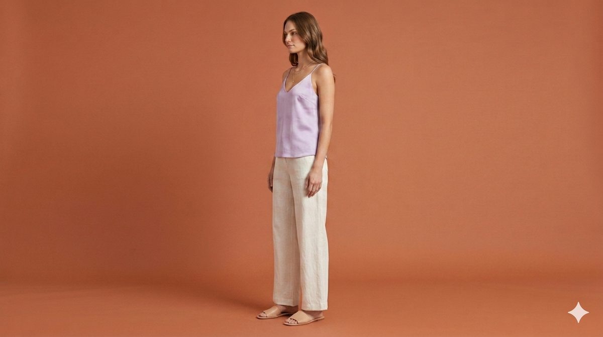 Satin Top Purple