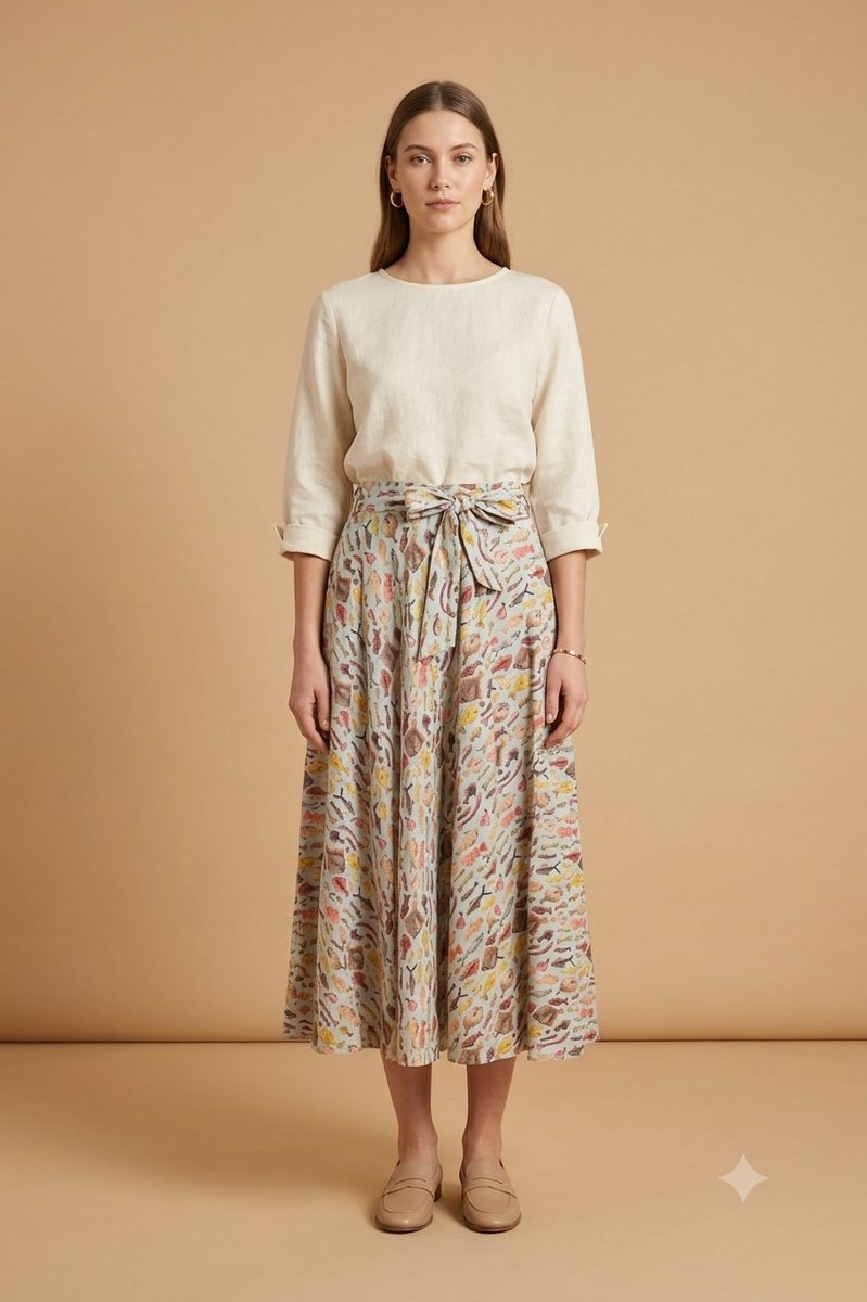 CAPRI SKIRT FISH PRINT
