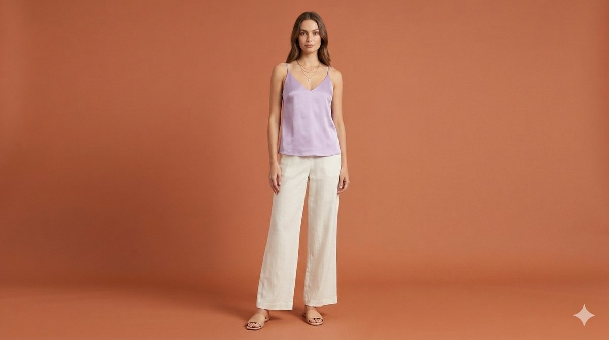 Satin Top Purple