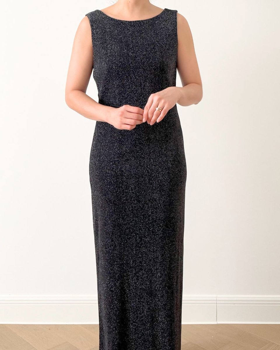 Dry Lake Black Sparkle Long Dress