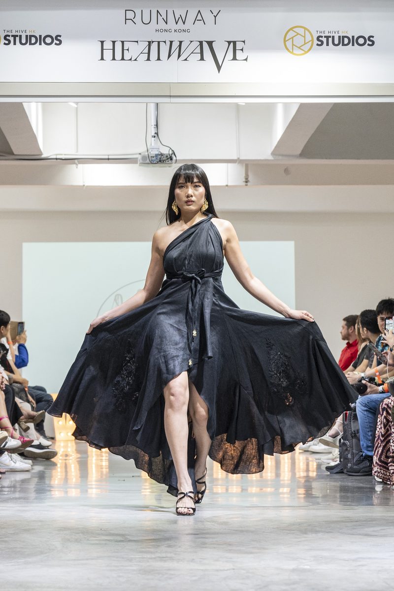 LINEN SKIRT BLACK