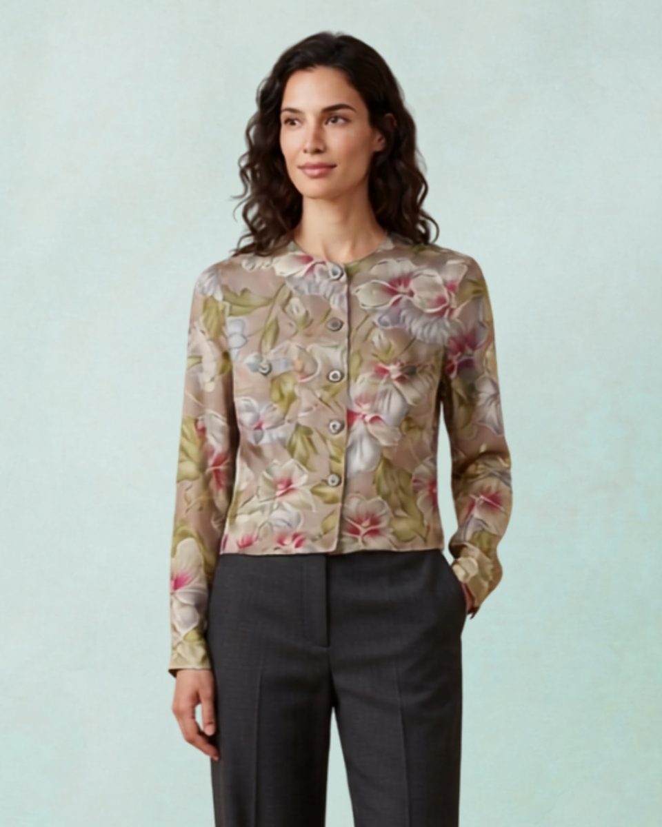Jil Sander floral print long-sleeve blouse