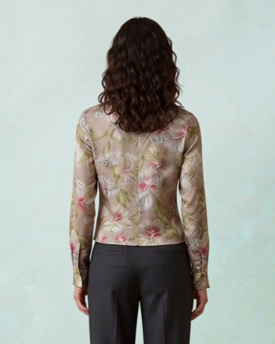Jil Sander floral print long-sleeve blouse