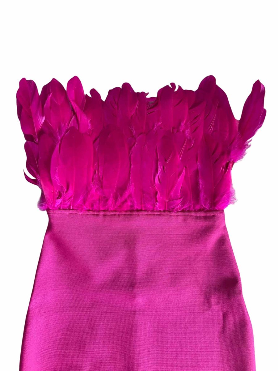 Fuscia feather top bodycon dress (Brand new with tags)