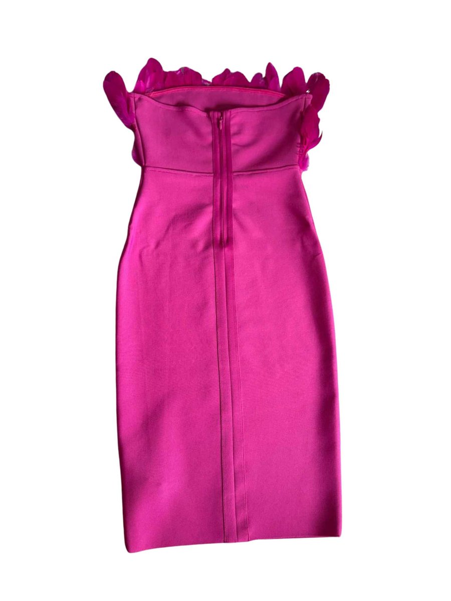 Fuscia feather top bodycon dress (Brand new with tags)