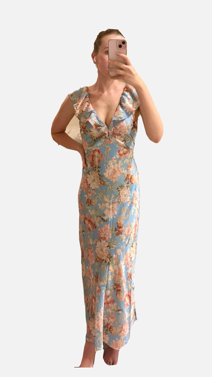 Floral Silk Midi Dress