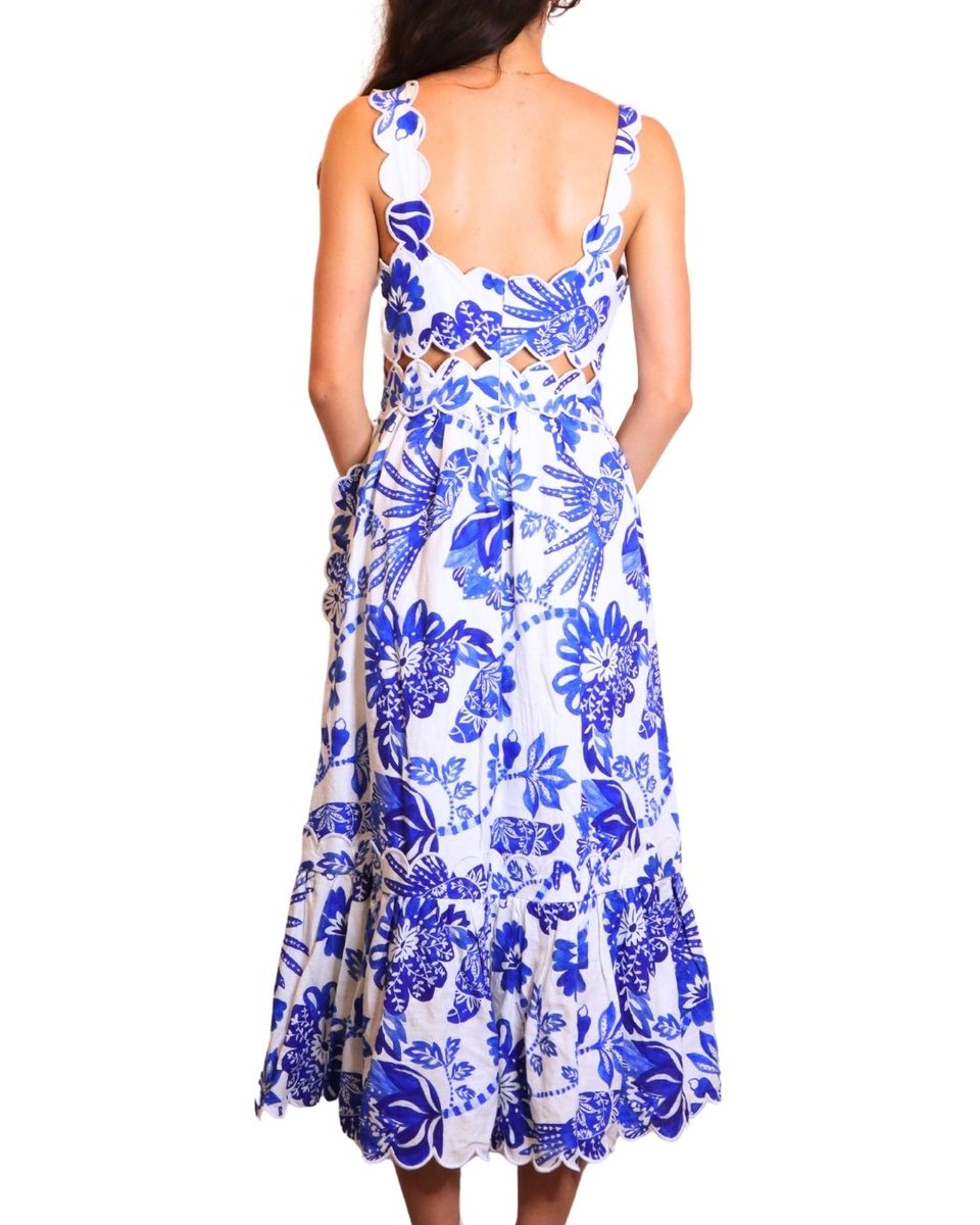 Farm Rio Flowerful Birds Midi Dress