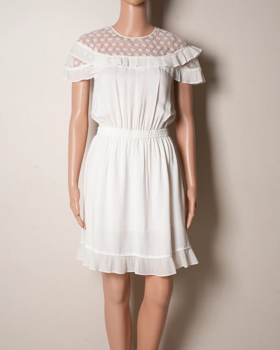 Sandro White Short Dress