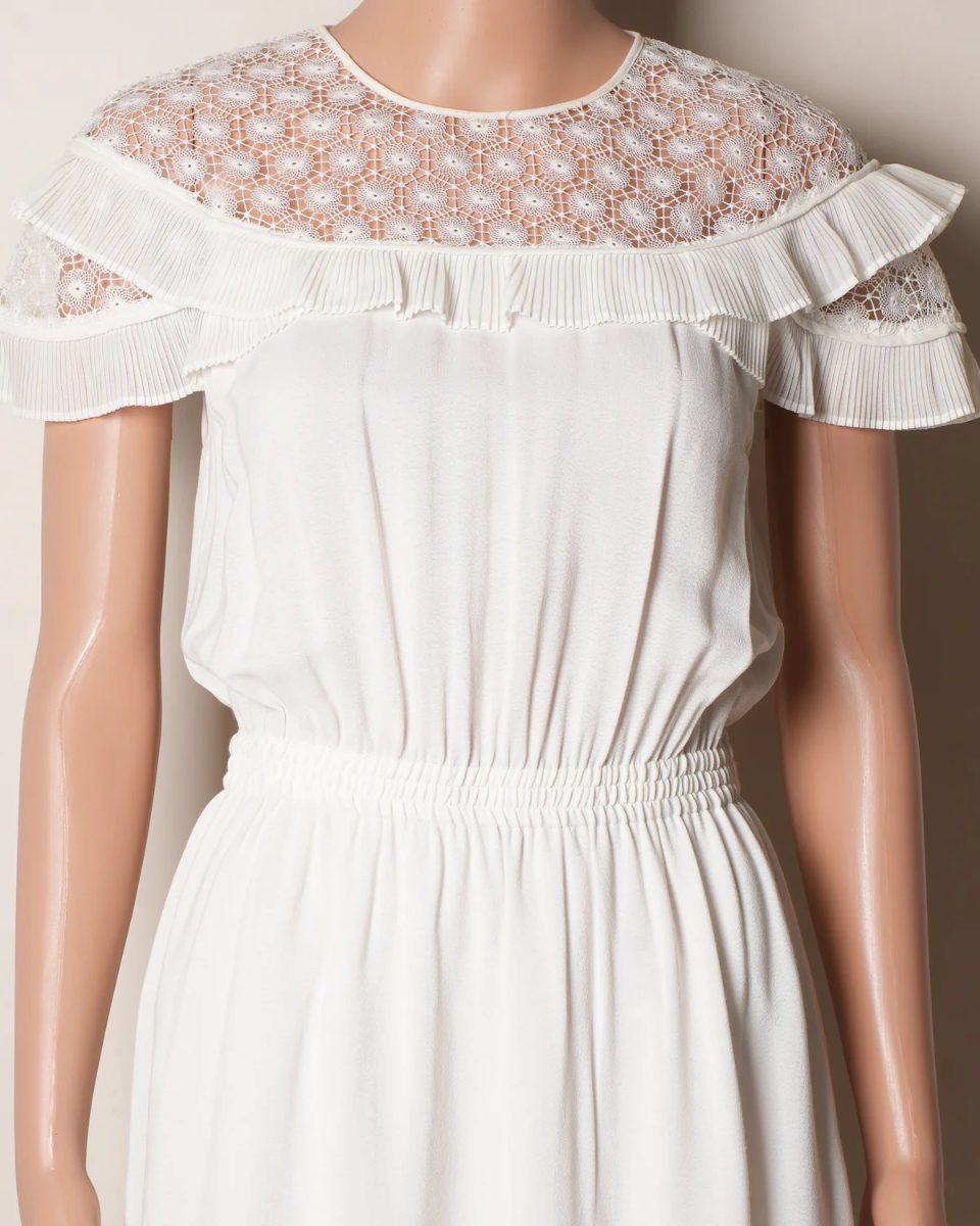 Sandro White Short Dress