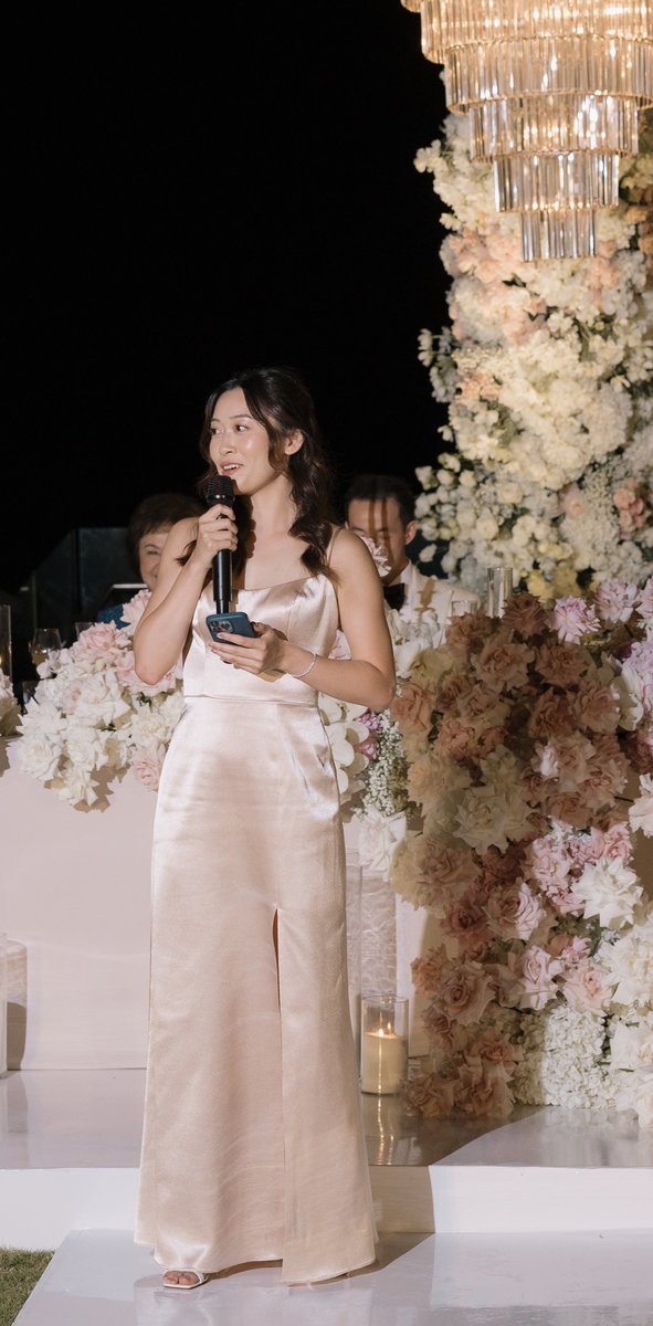 Jenny Yoo Scoop Neck Satin Dress
