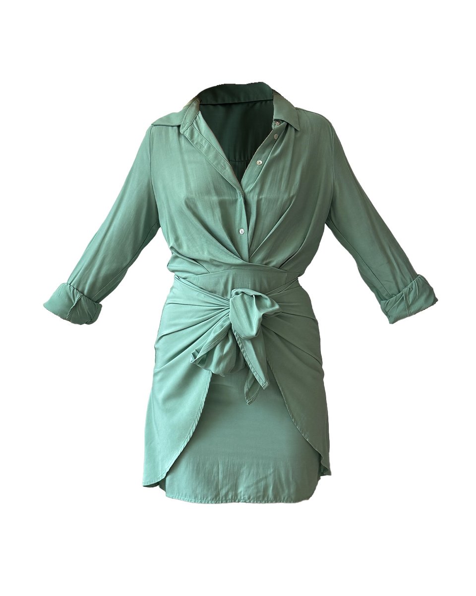 Shellivio Green Shirt Dress