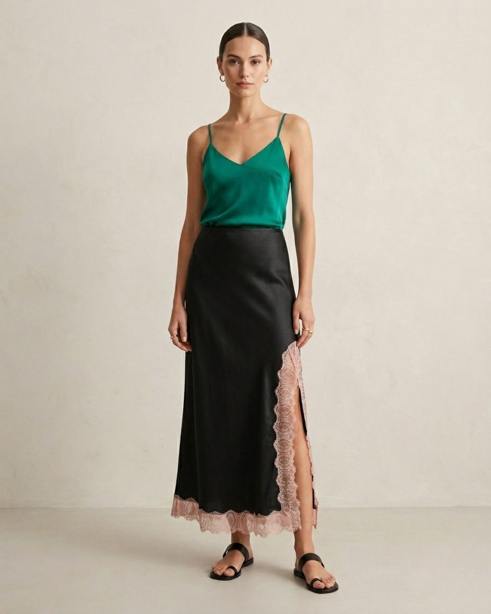 Phillip Lim Black Silk Skirt