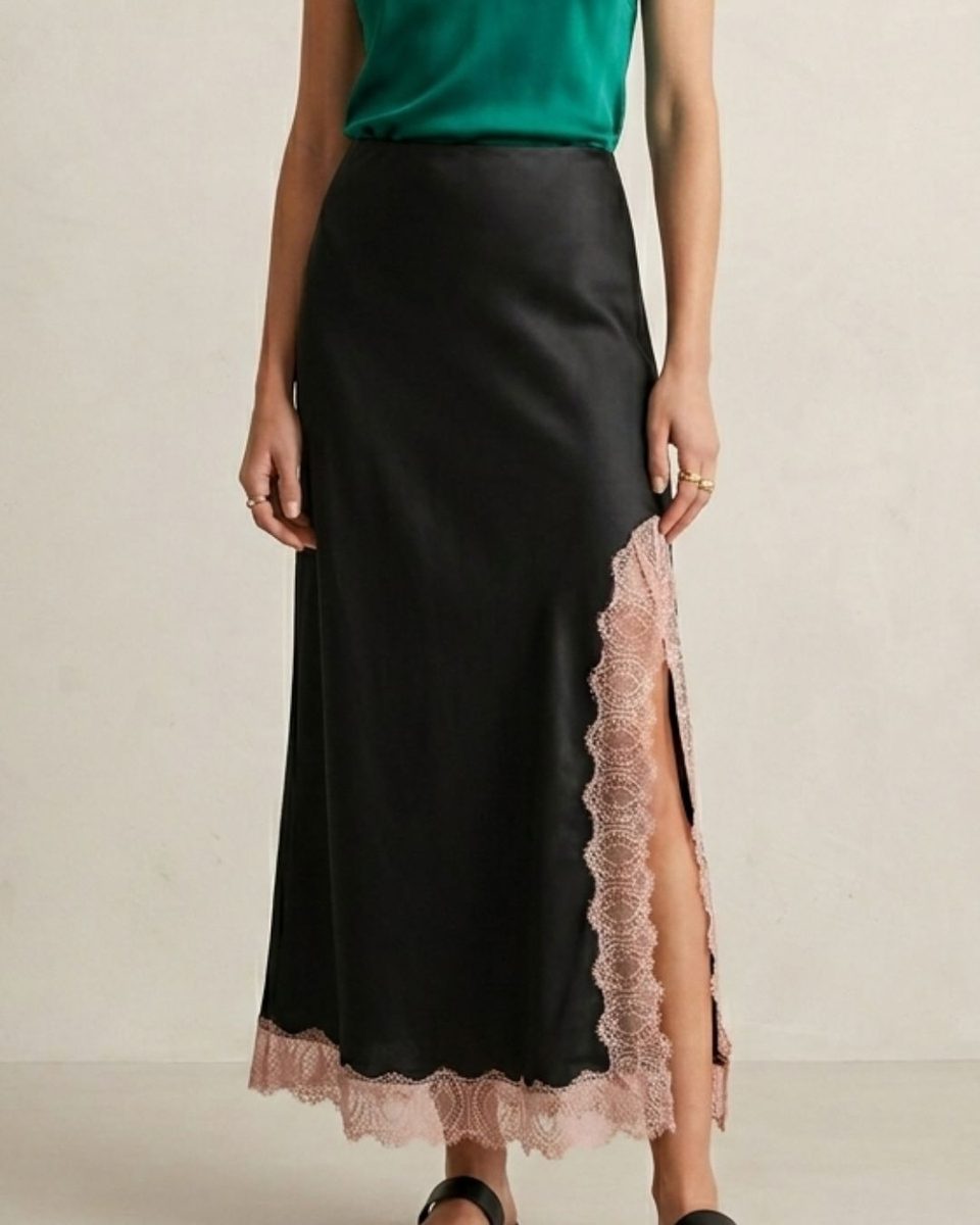 Phillip Lim Black Silk Skirt