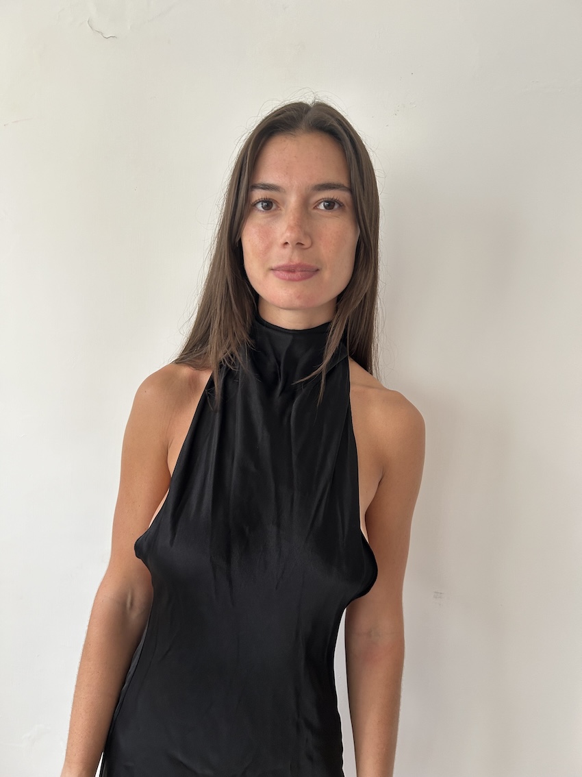 Sau Lee Short Silk Black Dress