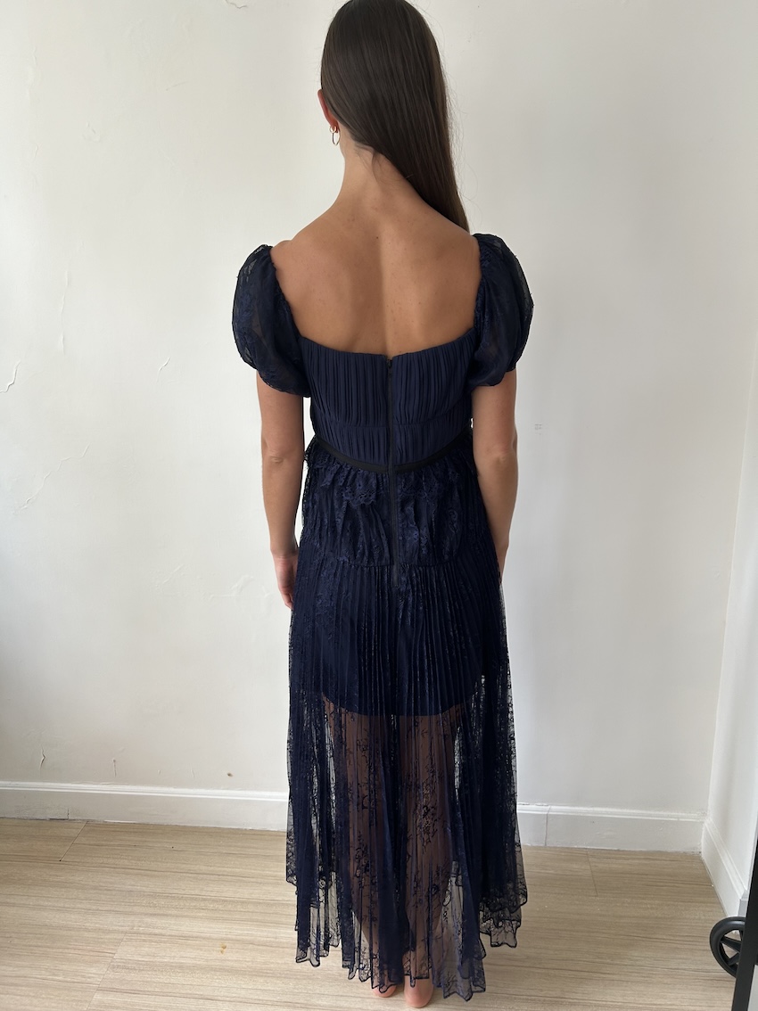 Self Portrait Navy Lace Dress