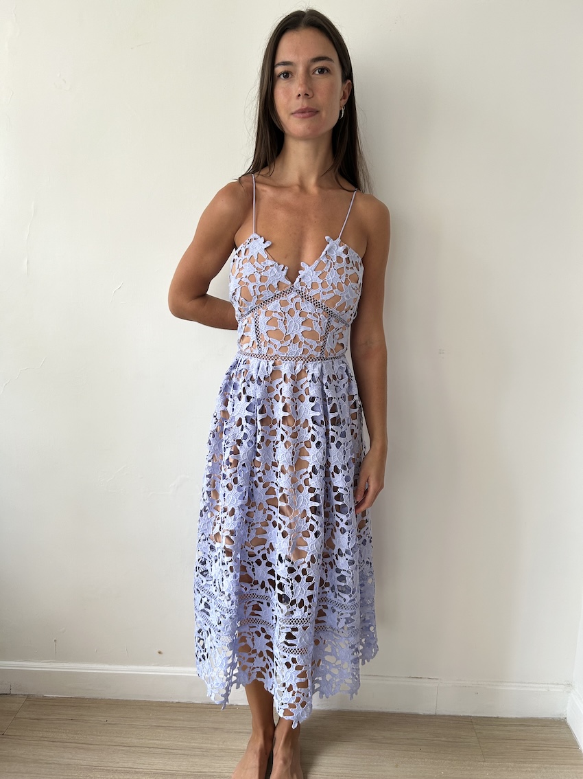 Self Portrait Azaelea Lace Dress Lilac
