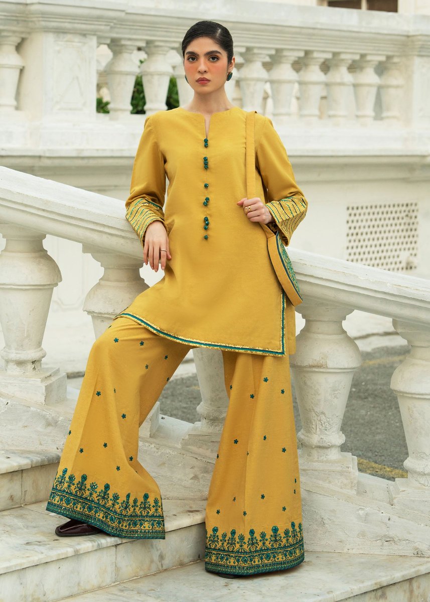 Mustard Yellow Two Piece Outfit