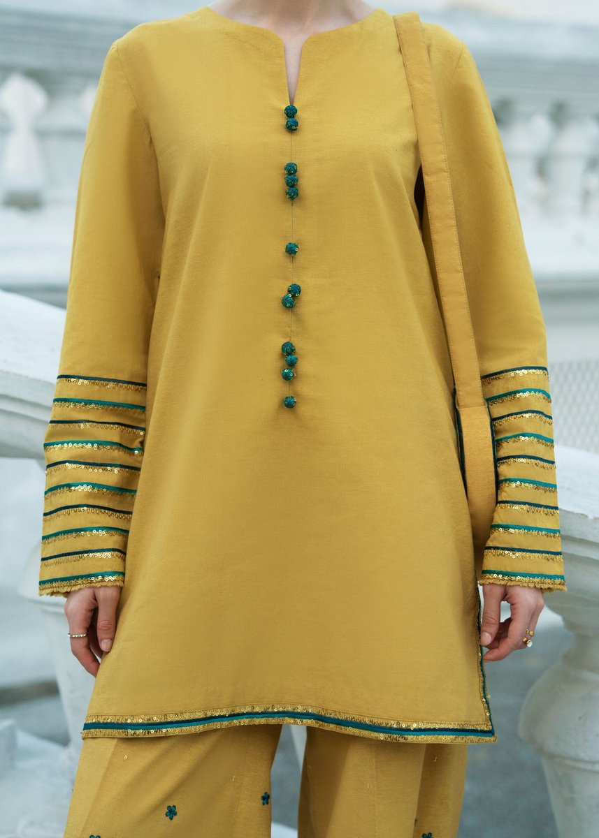Mustard Yellow Two Piece Outfit
