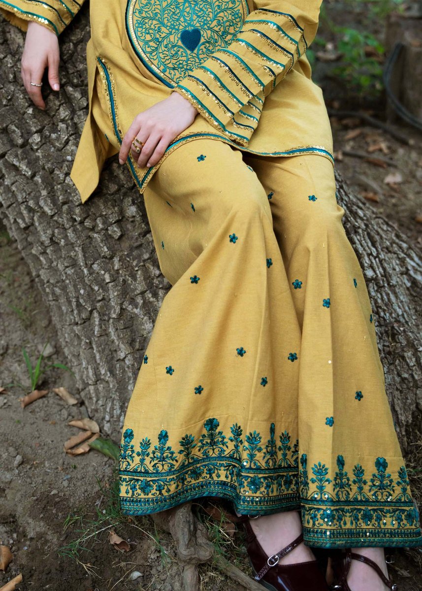 Mustard Yellow Two Piece Outfit