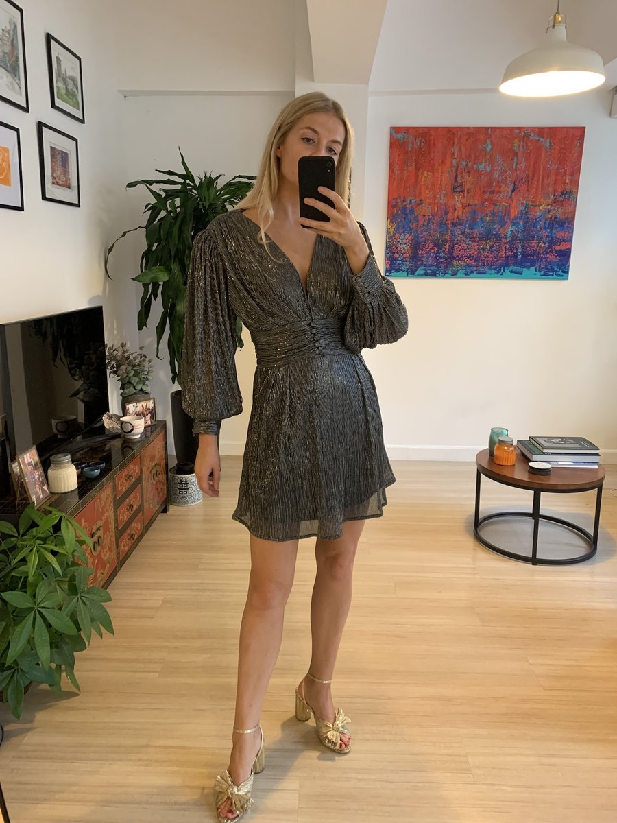 Suncoo Paris Silver Short Dress