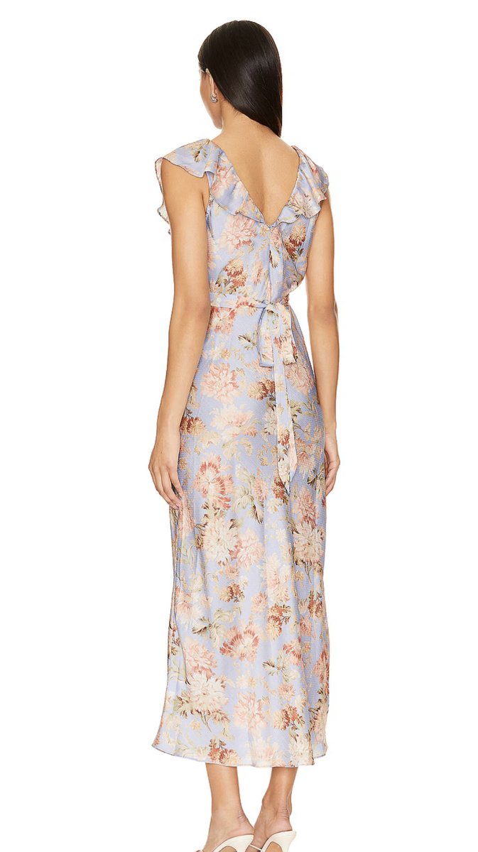 Floral Silk Midi Dress