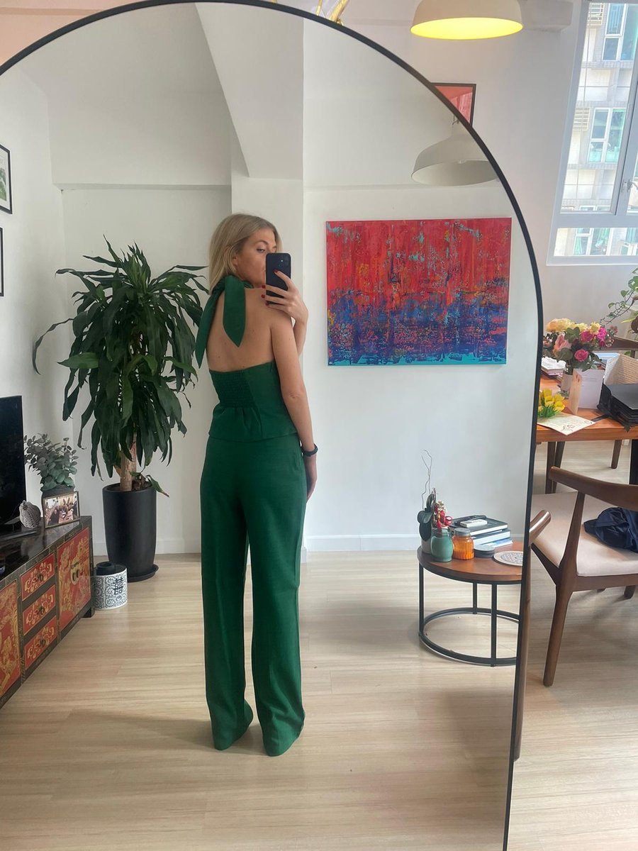 Sezane Green Halterneck Co-Ord