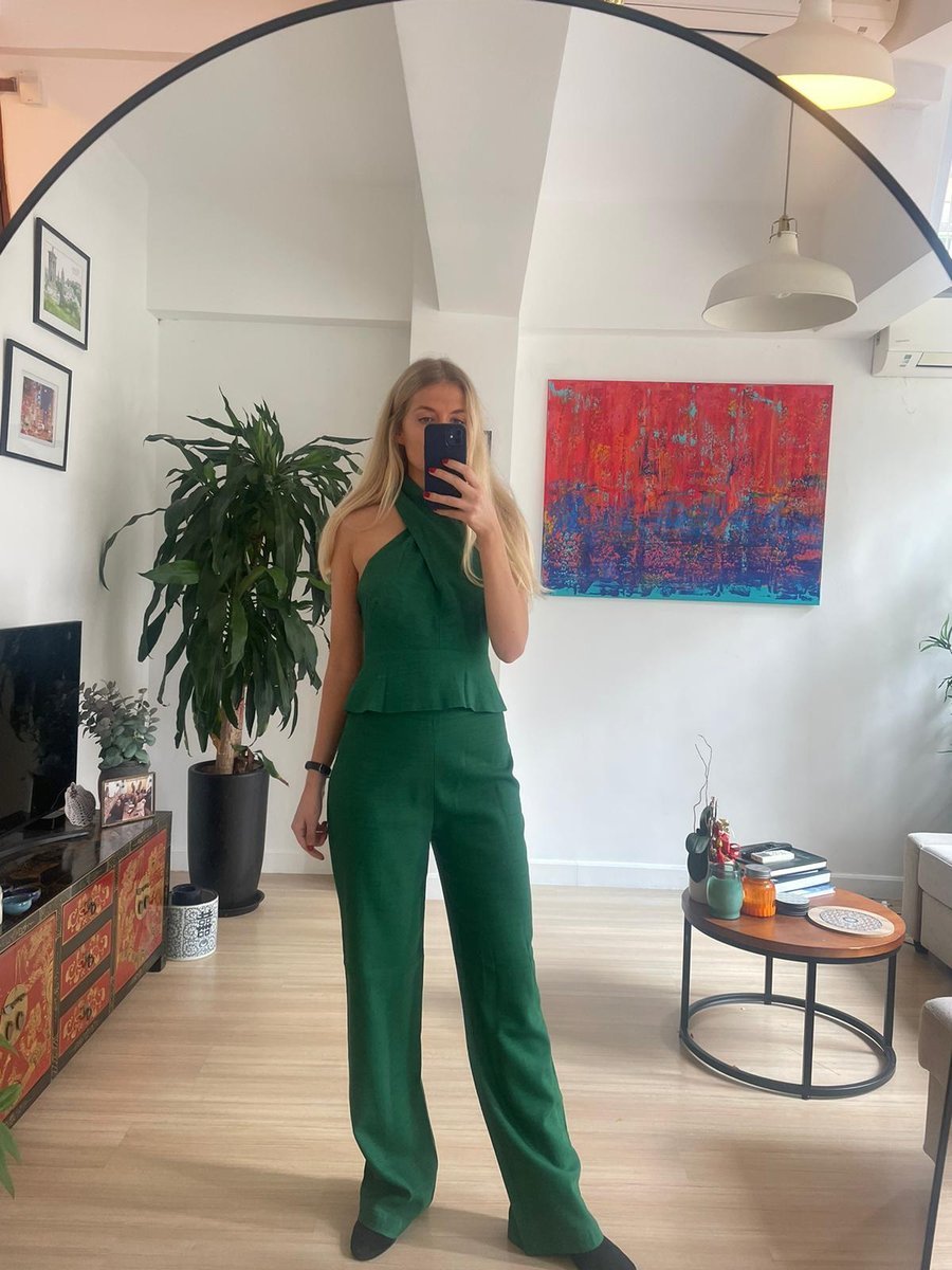 Sezane Green Halterneck Co-Ord