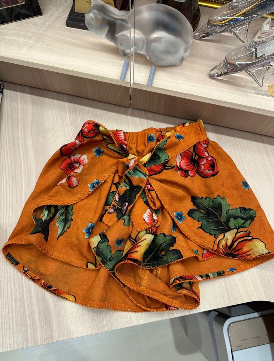 Agua Bendita orange floral twinset
