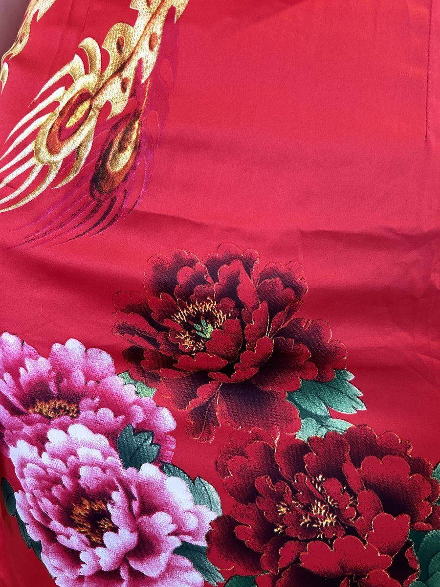 Cheongsam Red Flower Dress