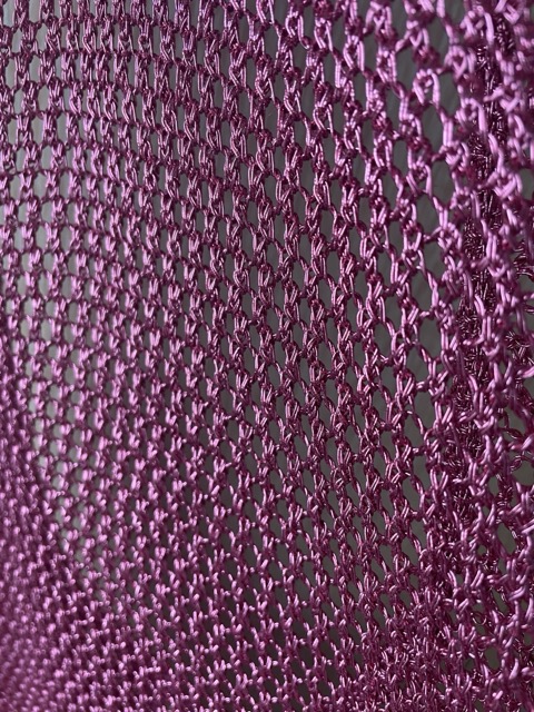 Cult Gaia metallic crochet/knit halter neck midi
