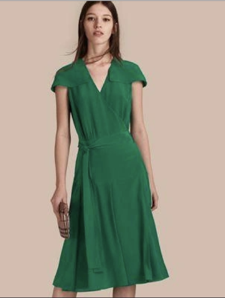 Burberry Wrap Dress with Cape