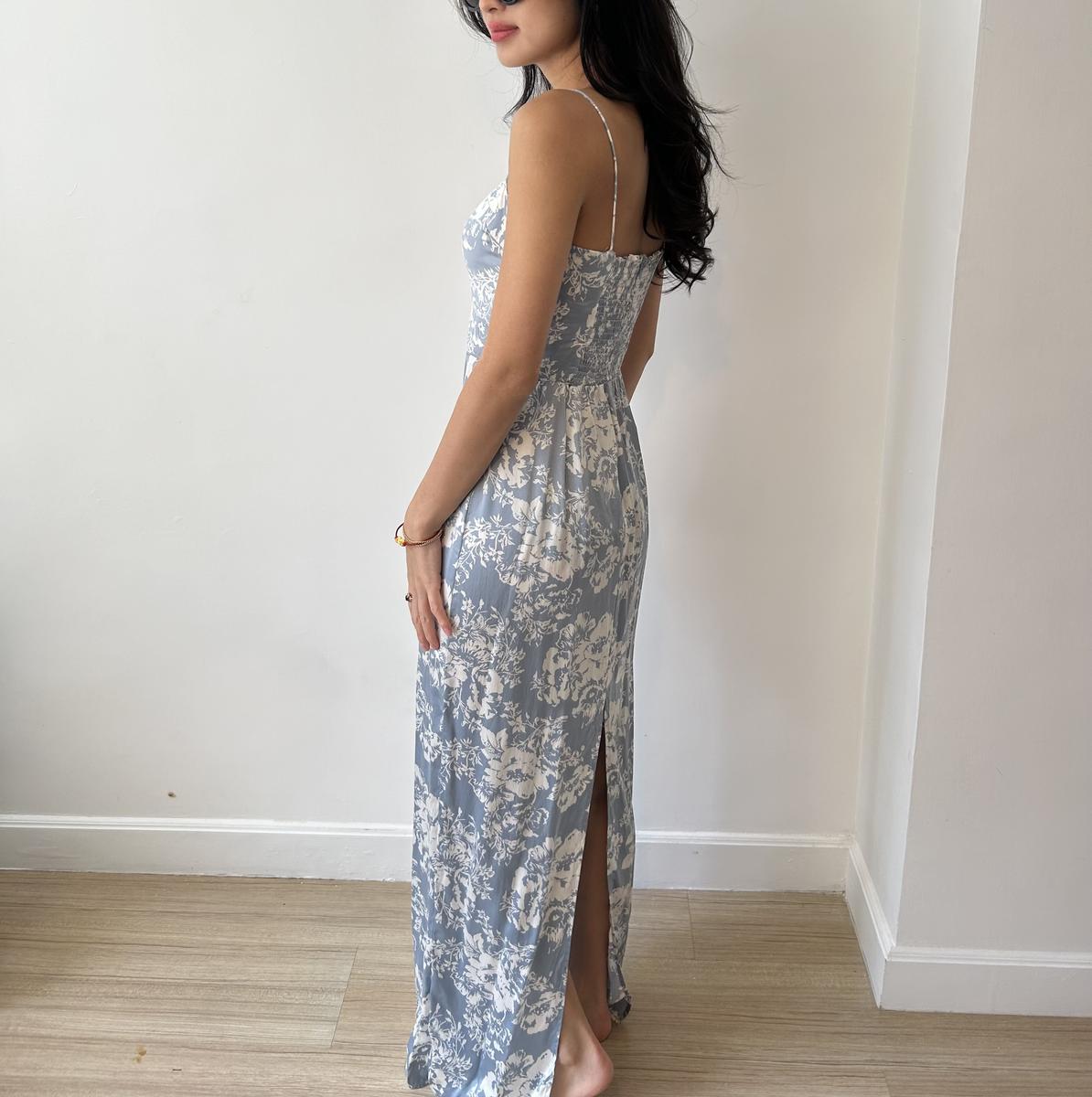 Reformation Blue Patterned Dress